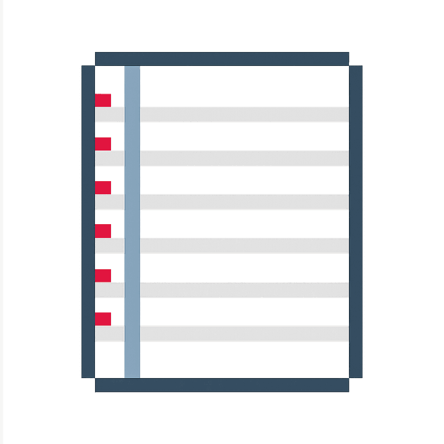 Pixel art ruled prompt sheet