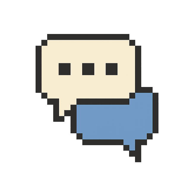 Pixel art chat bubbles